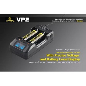 XTAR VP2 Charger XTAR VP2 with USB Output and LCD Screen Multi-function Charger