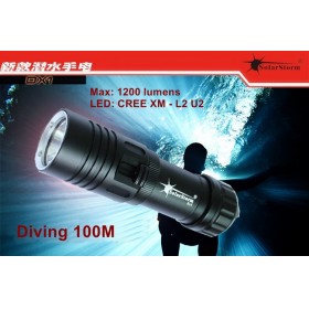 Solarstorm DX1 XM -L2 U2 LED Scuba Diver Diving Flashlight 100M 12000 Lumens L2 LED Torch Waterproof Lantern Lanterna
