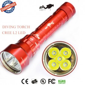 2015 NEW SY-068 diving flashlight 5xCREE XM-L2 led 8000LM diving light flashlight L2 torch lantern