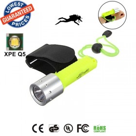 ALONEFIRE DV03 CREE XP-E Q5 LED Diving Flashlights Wrist Dive Torches Photography fill lamp lights with 18650 batteries