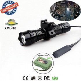 Tactical 501Bs CREE XML-T6 LED 1/3/5 mode Professional Rail-Mounted Tactical LightHunting floodlight flashlights torches