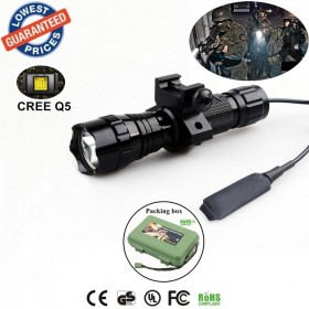 Tactical 501Bs CREE Q5 LED 1/3/5 mode Rail-Mounted Tactical Light Professional Hunting floodlight flashlights torches Lamp