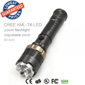 U10 3Modes CREE XM-L T6 2000LM Zoomable LED Flashlight Torch Zoom Lamp Light LED Torch
