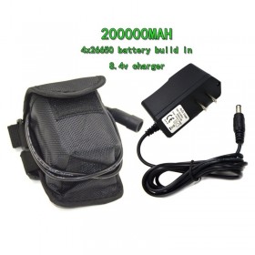 AloneFire Rechargeable Battery 4*26650 20000 mAh 8.4V Battery Pack for Bicycle Bike Light Headlamp headlight + Charger