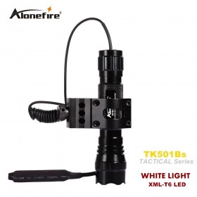 501B Tactical Flashlight 2000 lumens T6 1mode Hunting Rifle Torch Shotgun lighting Shot Gun Mount+Tactical mount+Remote switch