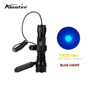 501B led blue light tactical Flashlight Hunting Rifle Torch Shotgun lighting+Tactical mount+Remote switch