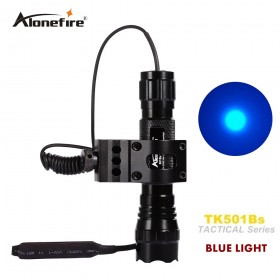 501B led blue light tactical Flashlight Hunting Rifle Torch Shotgun lighting+Tactical mount+Remote switch