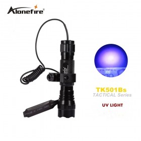 501B LED UV light Tactical Flashlight Pistol Handgun Torch Light Handheld Flashlights+gun scope baese mount+remote pressure switch