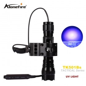 501B LED UV light Tactical Flashlight Pistol Handgun Torch Light Handheld Flashlights+gun scope baese mount+remote pressure switch
