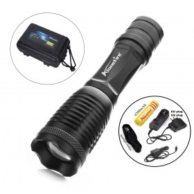 2000LM Tactical Flashlight pistol Handgun Zoomable Torch Light Cree XML T6 Waterproof lantern LED torch light E007 1Set