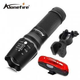 X800 2000Lm CREE XM-L T6 focus adjustable outdoor camping 5modes led flashlight torch light lamp+bicycle light+mounts