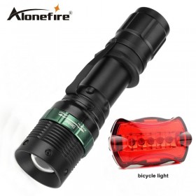 E3 Waterproof CREE 2000 Lumen torch Tactical Zoom Cree led flashlight Light For 18650 Battery lanternas led cree+bicycle lights