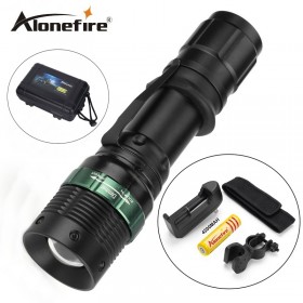 E3 1set led 2000Lumens LED Zoomable torch Adjustable lashlight Flash Light Lamp zoom Torch bicycle Bike lights