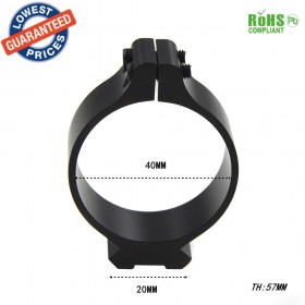 40mm Tactical Barrel Ring 20mm Scope bases Sighting Telescope Clamp Mount Hunting Gun Flashlight Torch Laser Sight Holder - 1pc