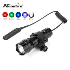 501A 1SET Mini LED Flashlight Tactical Flashlight waterproof LED Flashlight Red/blue/green led Torch Linternas+scope mount+remote pressure switch