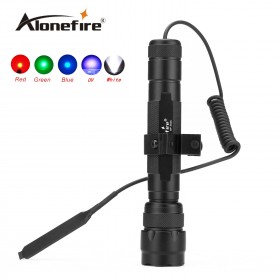 502C 1set LED Tactical Flashlight Torch Hunting Light with gun scope mounts and remote pressure switch