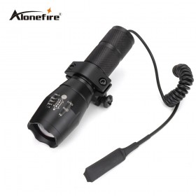 G700/E17 Tactical white led hunting Pistol flash light torch CREE T6 LED light zoomable led Waterproof Flashlight+scope mount+Remote Switch