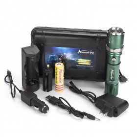 ALONEFIRE X22 CREE XPE Q5 LED Rotate Zoomable Attack head LED Flashlight Torch with battery USB charger accessories