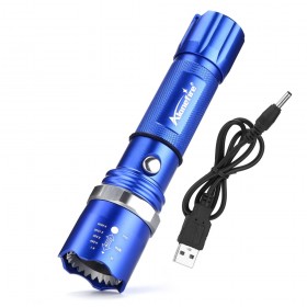 ALONEFIRE X22 CREE XPE Q5 LED Rotate Zoomable Attack head Outdoor LED Flashlights Torch with USB charger