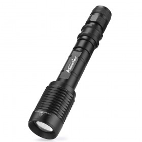 Alonefire H210 CREE XM-L T6 LED High power Tactical Waterproof Zoomable Flashlight Torch light for 2x18650 Rechargeable batter