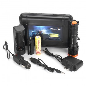 Alonefire SK80 CREE XM-L T6 LED Zoomable USB Mountaineer led Flashlight Torch light with 18650 Battery and charger