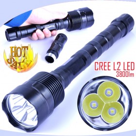 High Power CREE XM-L2 LED Flashlight 3800LM led torch Waterproof torchs lamp lighting tactical flashlight