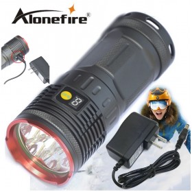 12000Lumen 7T6 Tatical Led Flashlight Torch With LCD Display 7xCree XM-L T6 Led Rechargeable Lamp linternas