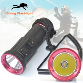 D01 Diving led Flashlight Cree XM-L2 U2 18650 Waterproof Underwater Torch Flash LED light Lamp