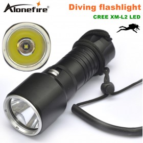 Alonefire DV18 2200LM underwater XML L2 LED diving diver flashlight waterproof led torch for 1x32650 battery