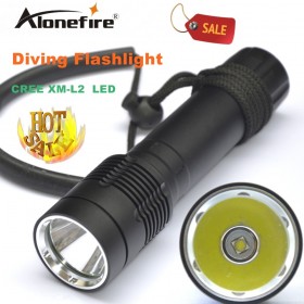 Alonefire DV21 Underwater Diving diver Flashlight Torch XM-L2 LED Light Lamp Waterproof 18650 rechargeable battery white light