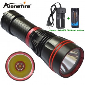 Alonefire DX1S 1SET Diver Flashlight LED Torch cree xm-l2 constant current 26650 rechargeable batteries Underwater Diving Light Lamp