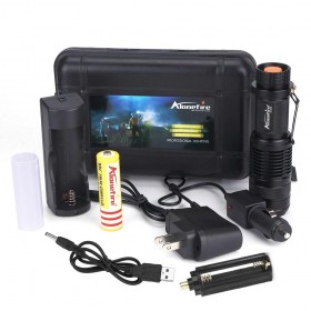 Alonefire NEW SK98s CREE XM-L2 LED Zoom led Flashlight Troch light With 18650 rechargeable battery