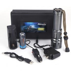 AloneFire X900 CREE XML T6 LED Zoom led Torches Zoomable LED Flashlight With 26650 Battery USB charge