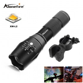 AloneFire G700/E17 XM-L2 Zoomable 3800LM led Flashlight Bike Light Front Torch Waterproof Adjustable Focus Zoom Torch Lights+bike clip