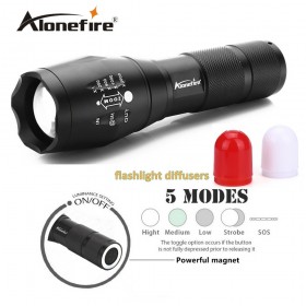 Alonefire G700-M CREE XM-L T6 3800LM Zoomable LED Flashlight LED signal light Emergency Hunt Fish Railway Signal Work Light Handheld Lamp