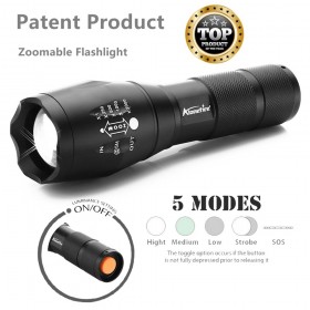 AloneFire E17 LED Flashlight 18650 Zoomable LED Torch xml T6 3800LM led Focus zoom light for 18650 Rechargeable or AAA Battery