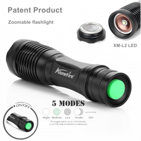 AloneFire E007 LED Flashlight ZOOM Bike Light CREE XM-L2 4000LM Zoomable Torch Flashlight Super Bright Military Light Lamp linterna