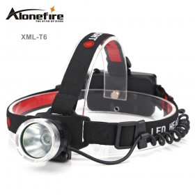 AloneFire HP76 Led Headlight XML-T6 2000Lm Rechargeable Headlamp Flashlight Head Torch Linterna for Night Fishing
