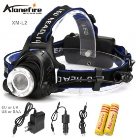 AloneFire HP79 LED Headlight CREE L2 headlamp zoom 18650 Head lights lamp 2200lm XM-L2 Rechargeable zoomable LED light