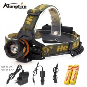 AloneFire HP82 Waterproof Headlight CREE Q5 LED Headlamp 18650 Battery Powered Head Lamp Torch LED Flashlights Torch for Fishing Camping