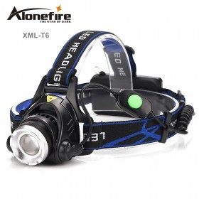 AloneFire HP88 Waterproof Headlight CREE T6 LED Headlamp 18650 Battery Powered Head Lamp Torch LED Flashlights Torch for Fishing Camping