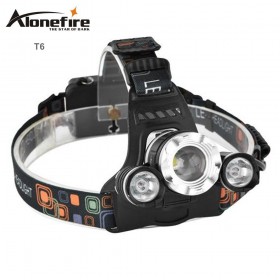 AloneFire HP90 8000Lm T6+2R5 headlamp headlight head lam lighting xml t6 zoom torch lantern led flashlight fishing