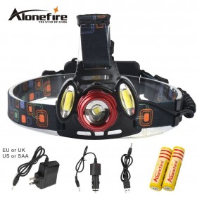 AloneFire HP94 T6 Adjustable T6+COB zoom LED Headlamp headlight Rechargeable Caming Hunting Head Light frontale linternas+battery+charger