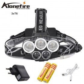 AloneFire HP26 8000LM LED Lighting Head Lamp 3T6 Headlight Hunting Camping Fishing Light headlamp head flashlight torch