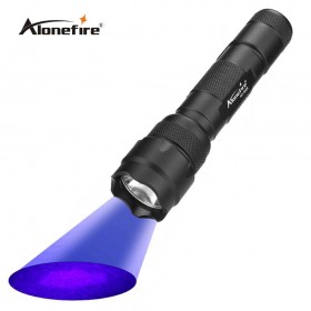 AloneFire 502B UV Flashlight Purple Light Ultraviolet Luxeon 395-400nm UV LED Torch Light Lamp