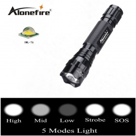 AloneFire TK501BS CREE T6 flashlight torch 5mode xml t6 led rechargeable flash light for rechargeable 18650 battery