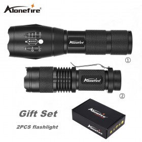 AloneFire Gift set E17+SK68 powerful XM-L T6 LED Torch CREE LED mini Flashlight Waterproof Lighting high-power Flashlight