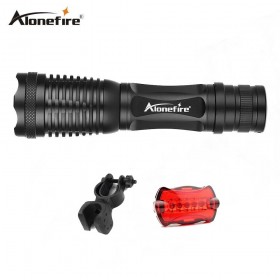 AloneFire E007 CREE XML-T6 3800LM zoom Flashlight LED Cycling Bike Bicycle Front Head Light