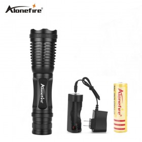 AloneFire E007 Camping Flashlight Led Torch XML-T6 Zoomable AAA /18650 Rechargeable Battery Tactical Led flashlight