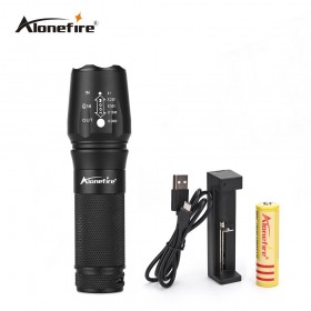 AloneFire E26 XM-L XML T6 LED Zoomable Flashlight 26650 Torch light with charger/18650 rechargeable battery